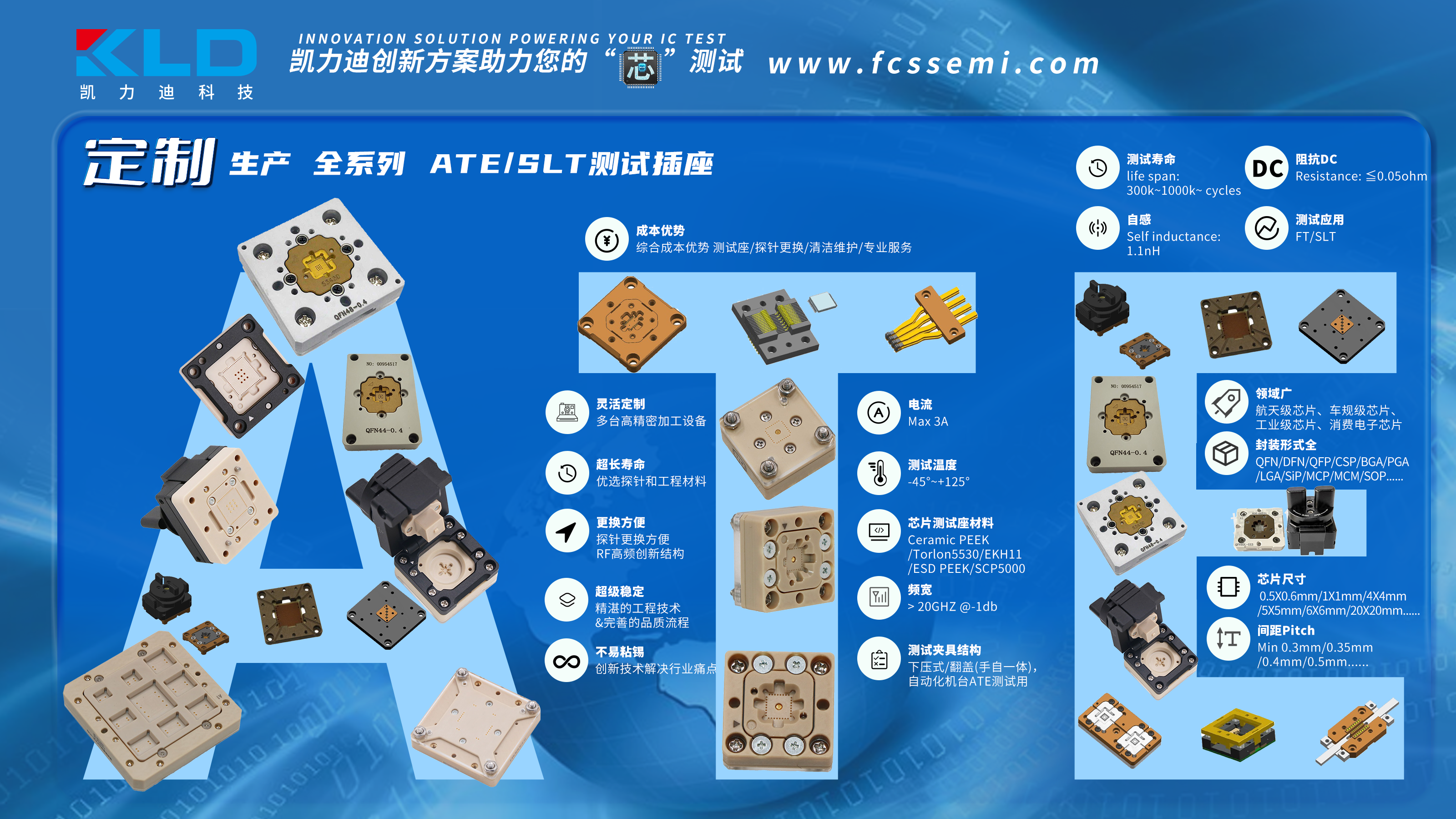 凯力迪高可靠芯片测试座助力先进封测设计、封装、测试（D/P/T）全产业链