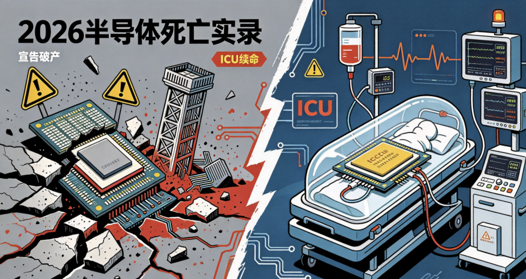 2026半导体死亡实录：谁已宣告破产，谁还在ICU？